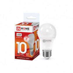 Лампочка светодиодная IN HOME LED-A60, 10 Вт, 6500К, 900Лм