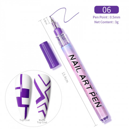 Nail Art Pen 6 (фиолетовый)