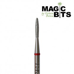 MAGIC BITS Алмазное пламя 1.8 мм КРУГЛЫЙ кончик (Нат. алмаз) (Абр.: Мягкая)
