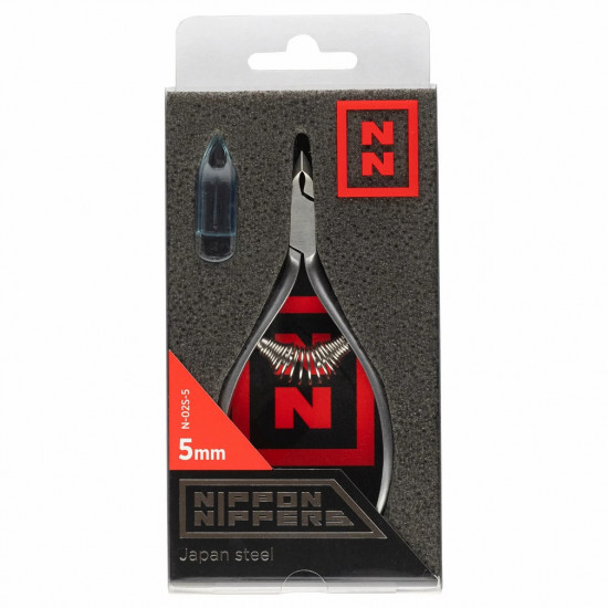 Nippon Nippers, NN_N-02S-5 Кусачки для кутикулы. Лезвие 5 мм. Спиральная пружина. Матовые