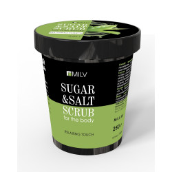 MILV Сахарно-солевой скраб для тела «Зелёный чай». 290 г