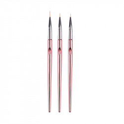 Набор кистей №3 (3 шт) - 7, 9, 11 мм (розовые ручки)