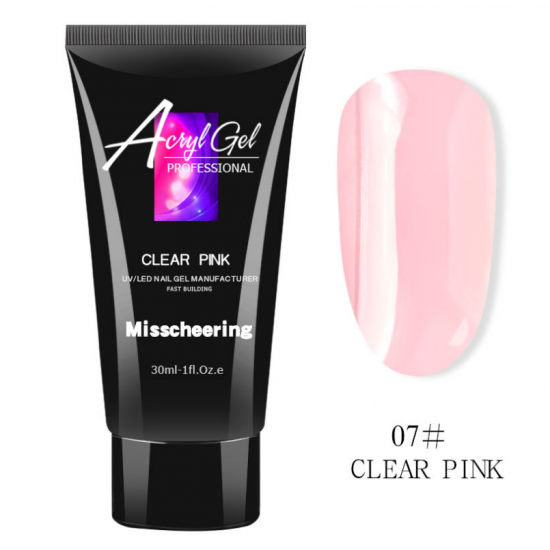 Акригель AcrylGel Clear Pink 07, 30 мл