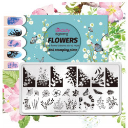 Пластина для стемпинга Beauty Bigbang Flowers XL-003
