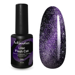 In'Garden Светоотражающий гель-лак кошачий глаз № 209 сиреневый Lilac Flash Cat, 10 мл